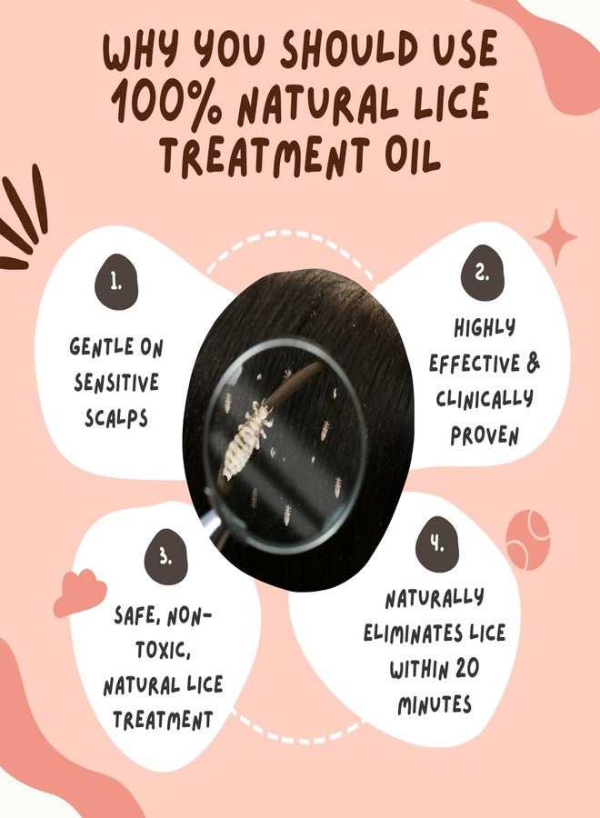 COCO CRUSH Ayurvedic 100% Natural Anti Lice Oil & Comb Set | Kills Lice, Eggs and Nits Naturally In 20mins | Single Wash Treatment, Safe for Kids of all ages (200ML+Comb) - Image 3
