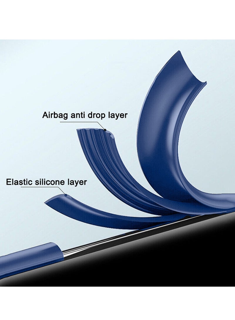 Wtech Huawei Pura 80 5G 2025 Luxury Matte Leather Magnetic MagSafe Wireless Charging Soft Case Cover (MCMPMN) - Navy Blue - Image 5