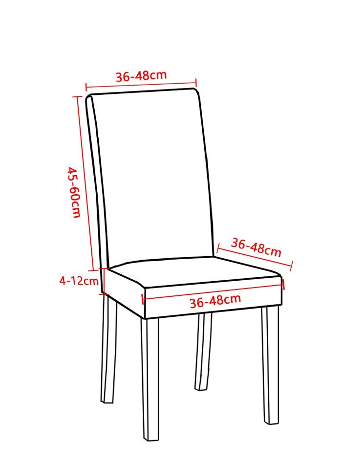 ميكسد 4 قطعة غطاء كرسي البوهيمي المطبوعة ، انفصال غطاء كرسي الطعام - Image 3
