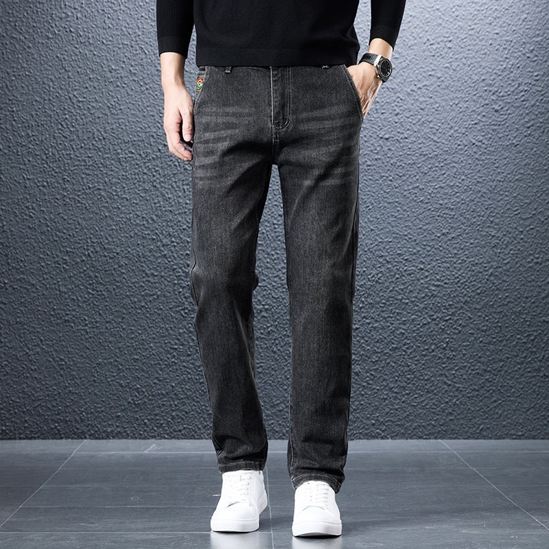 Unisex Classic Denim Jeans Loose Fit Daily Outdoor Wear - Image 1