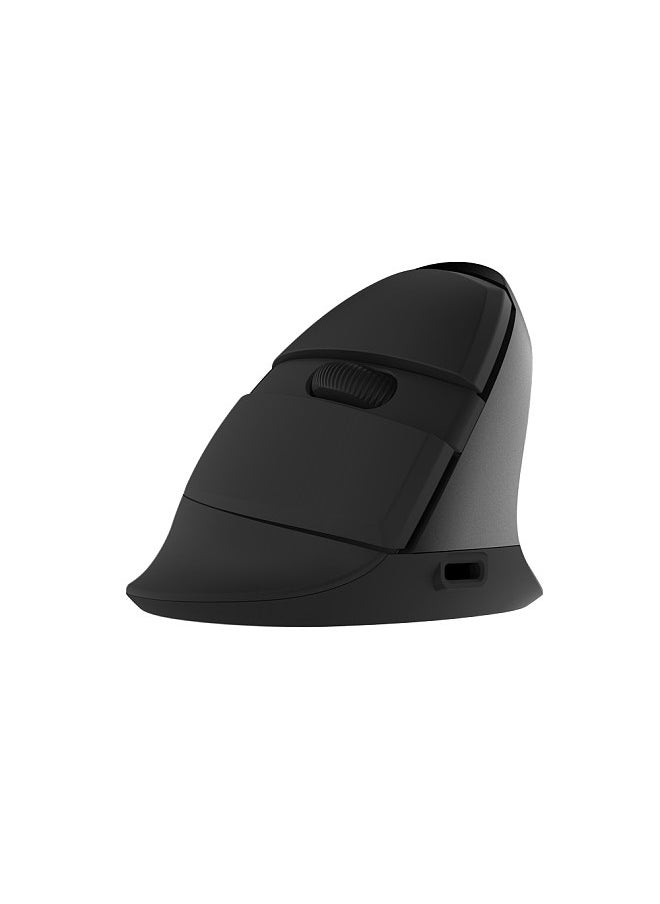 M618mini Wireless Mouse Ergonomic Vertical Optical Mouse RGB Light Dual Mode Mice 2.4GHz Wireless + BT 4.0 for PC Laptop(Iron Gray)