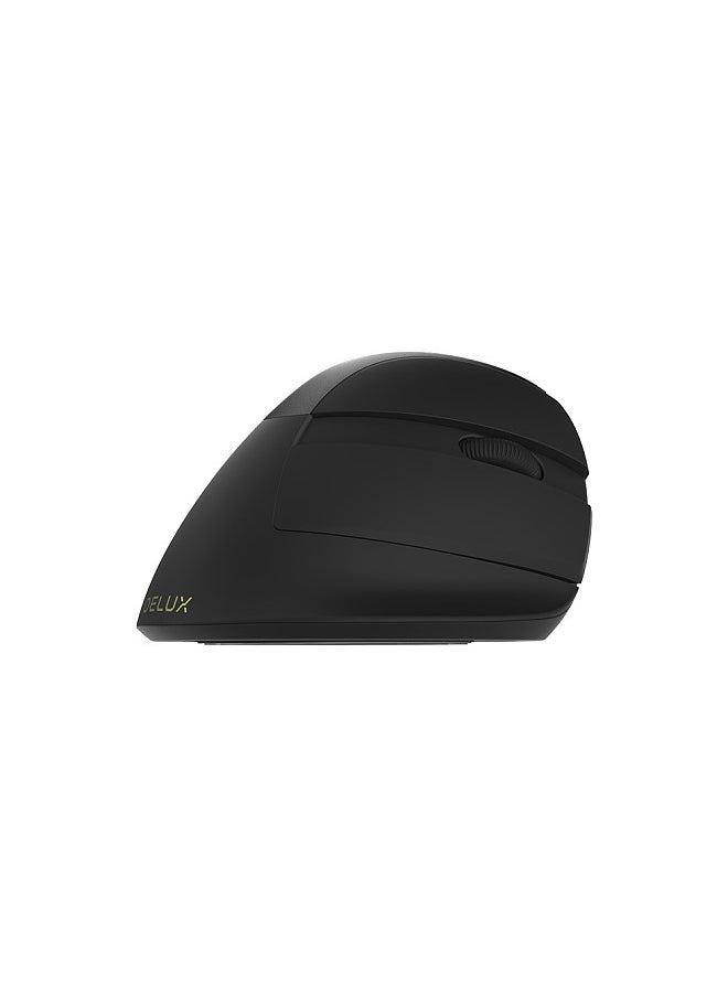 M618mini Wireless Mouse Ergonomic Vertical Optical Mouse RGB Light Dual Mode Mice 2.4GHz Wireless + BT 4.0 for PC Laptop(Iron Gray)