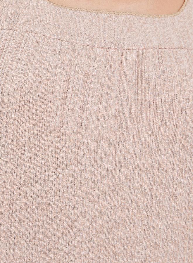 ستايلي قميص نوم محبوك بياقة واسعة - Image 3