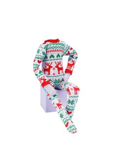 E-TING Santa Clothes Onesie Pajamas Pjs Nightgown For Elf Doll Christmas Accessories White  - Image 4