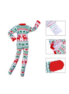 E-TING Santa Clothes Onesie Pajamas Pjs Nightgown For Elf Doll Christmas Accessories White  - Image 5