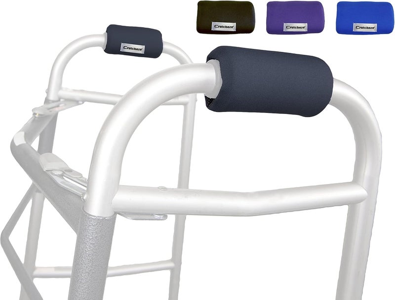 Crutcheze Walker Padded Hand Grip Covers - Comfort and Moisture Wicking Cushions for Standard Walkers - Made in USA - Image 1