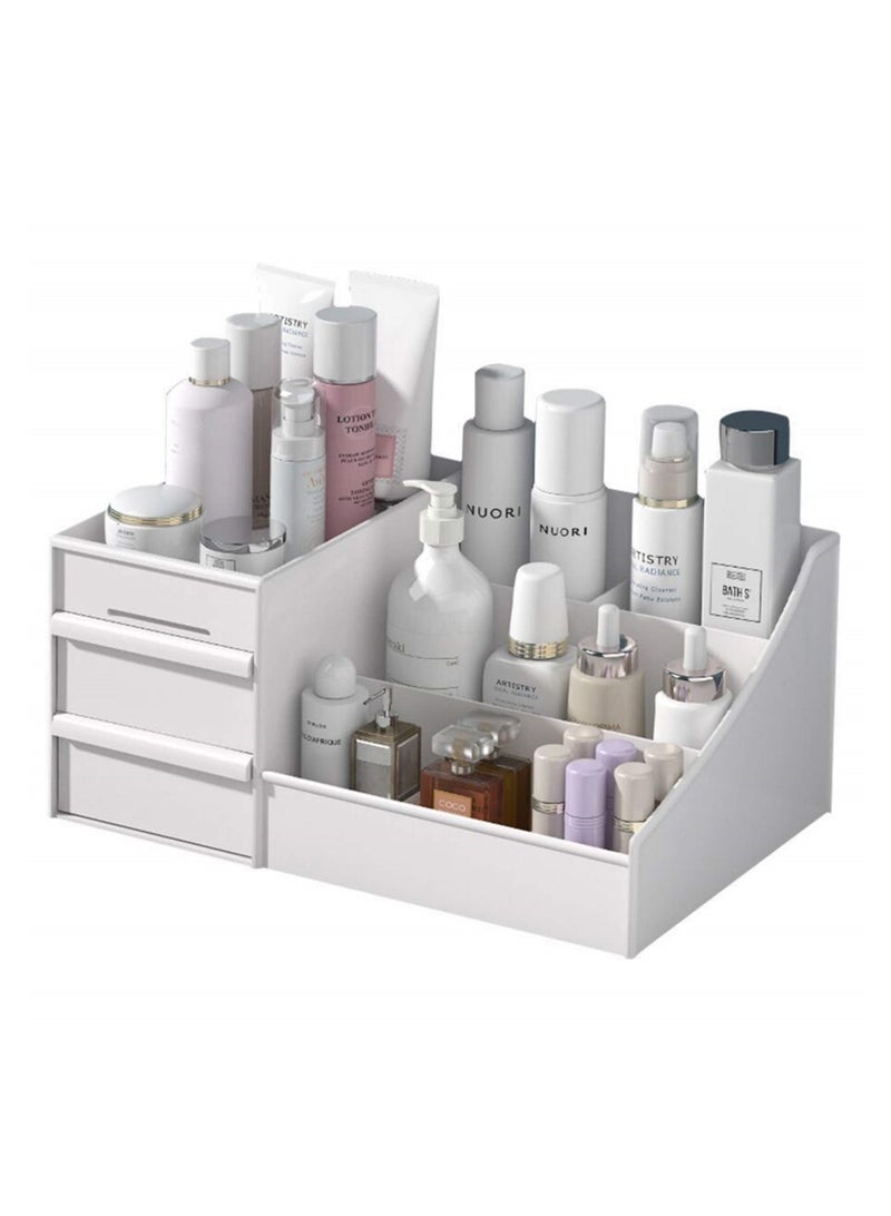 Stylish and Spacious Makeup Organizer with Drawers Ideal for Vanity Bathroom and Bedroom Storage - Image 1