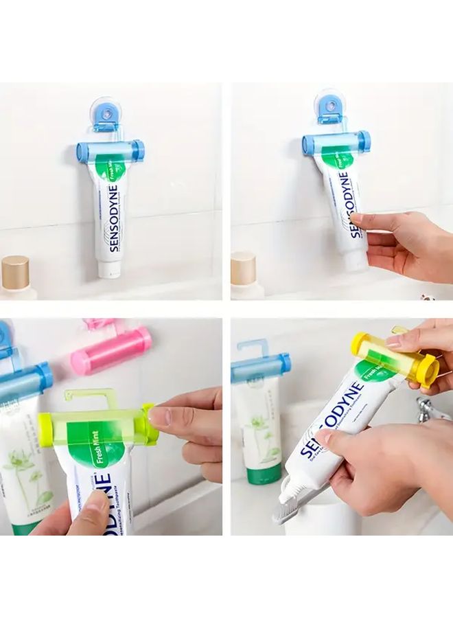 1pc Pink Manual Lazy Cartoon Toothpaste Squeezer With Rolling Bracket Convenient Home Daily Use - Image 5