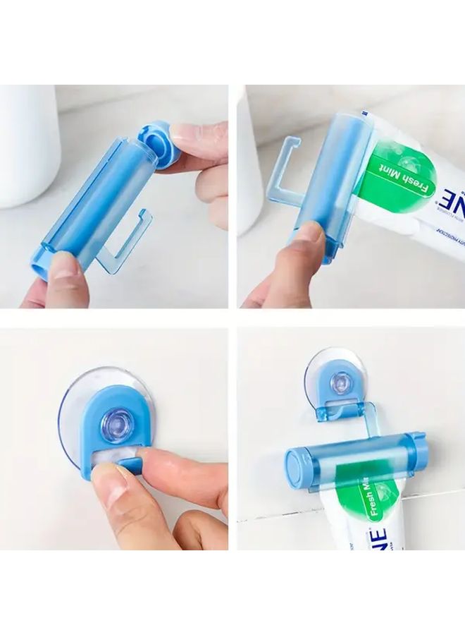 1pc Pink Manual Lazy Cartoon Toothpaste Squeezer With Rolling Bracket Convenient Home Daily Use - Image 4