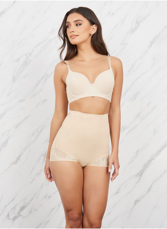 Styli - Lace Trim Smooth High Waist Shapewear - Image 1