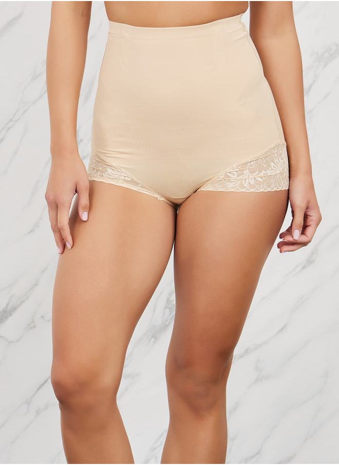 Styli - Lace Trim Smooth High Waist Shapewear - Image 1
