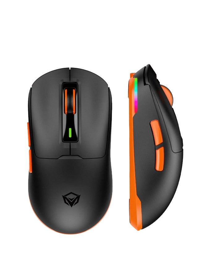 ميشين ماوس ألعاب لاسلكي ثلاثي الأوضاع مع إضاءة RGB Air GW24 - أسود - Image 1