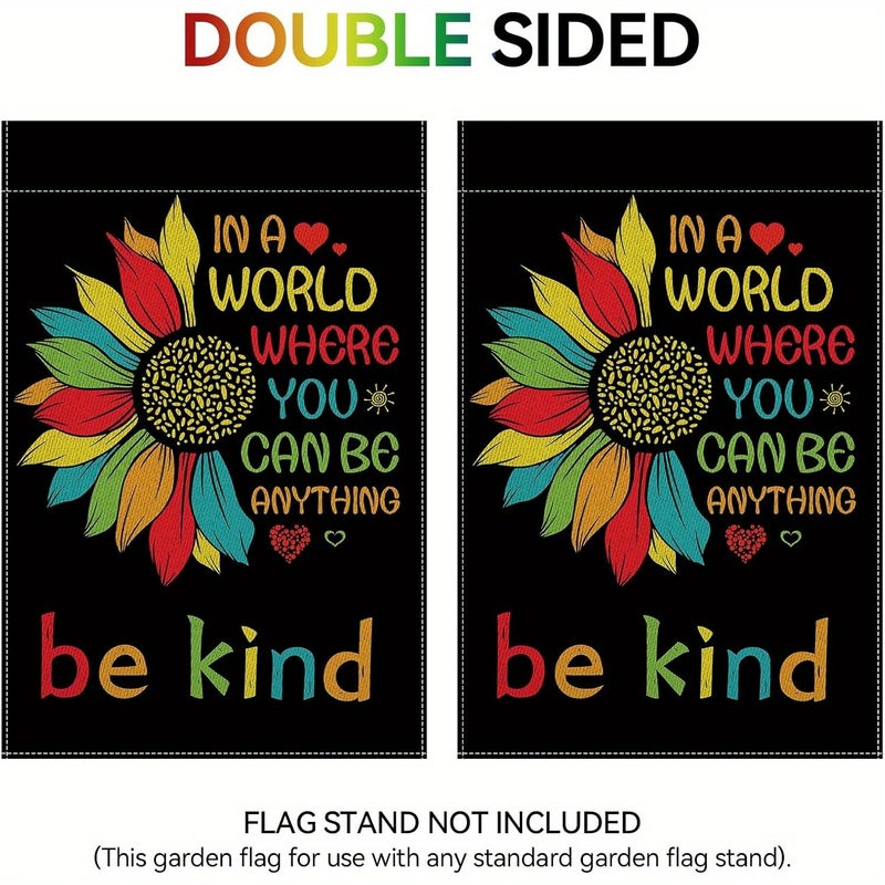 Be Kind Garden Flag Double Sided 12x18 Inch Welcome Peace Sign Yard Decoration For Farmhouse Outdoor Home Decor - Image 5