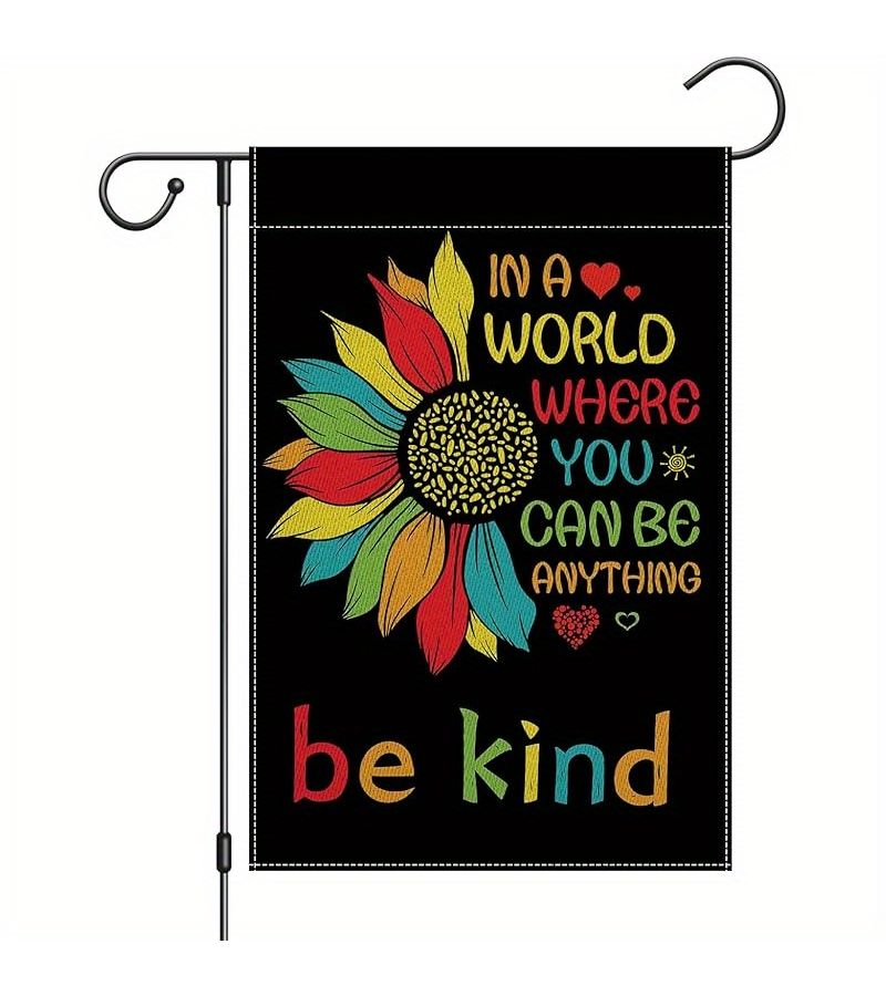 Be Kind Garden Flag Double Sided 12x18 Inch Welcome Peace Sign Yard Decoration For Farmhouse Outdoor Home Decor - Image 3