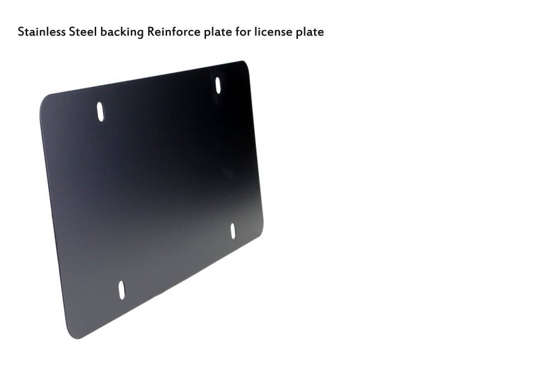 LFPartS Stainless Steel Backing Reinforce Plate for License Plate, Black (Pack of 1) - Image 2