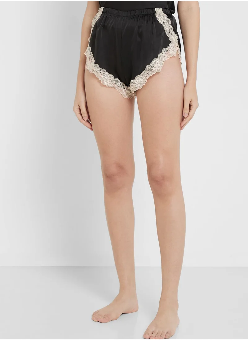ايلا Strapy Lace Trim Pyjama Shorts Set