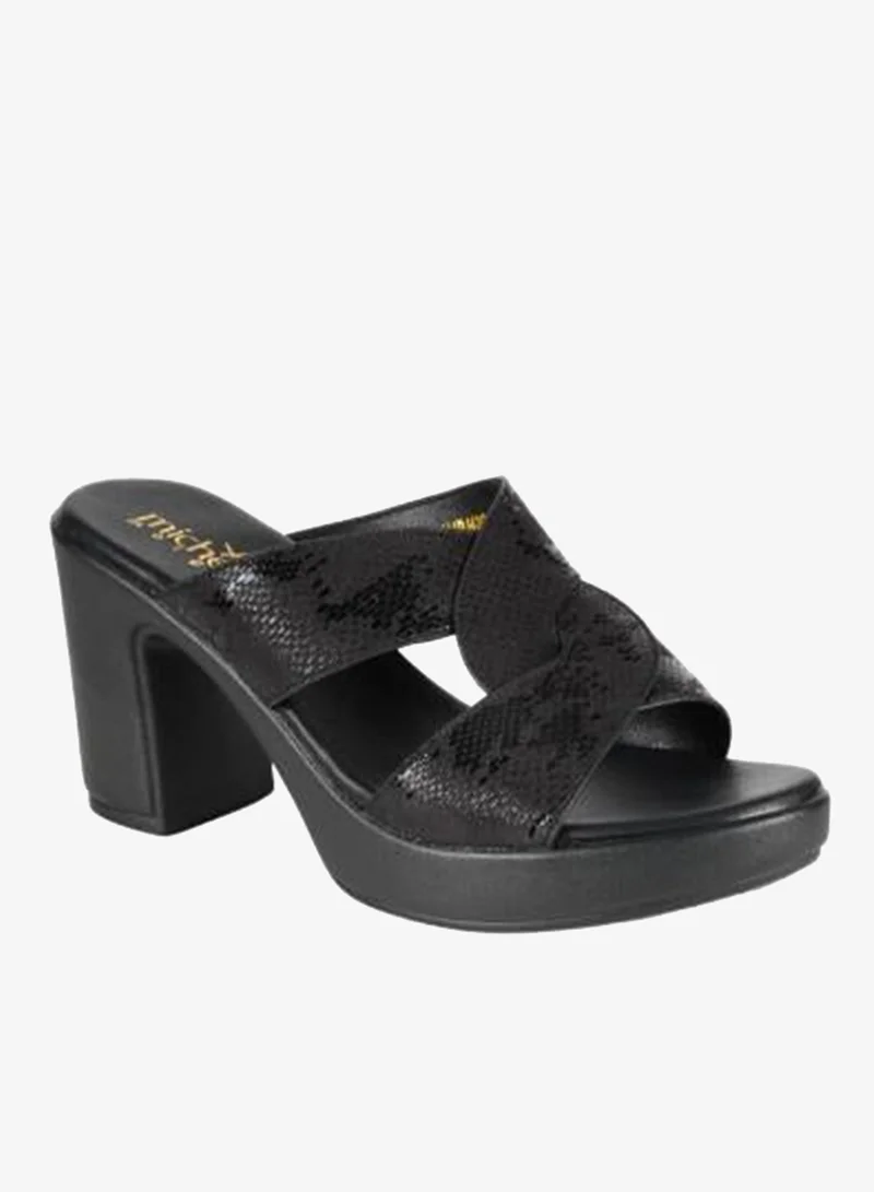 Michelle Morgan Black 092-2938 Michelle Morgan Ladies High Heel Sandals 414RJ43G Black for Women | Best Price UAE