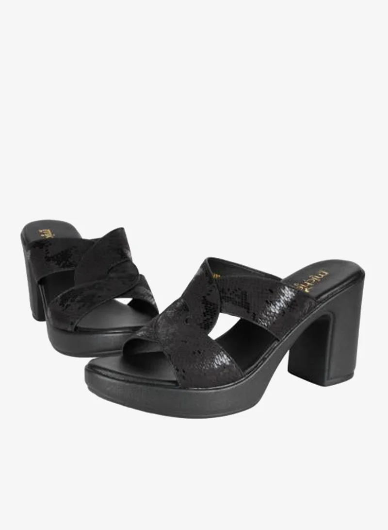 Michelle Morgan Black 092-2938 Michelle Morgan Ladies High Heel Sandals 414RJ43G Black for Women | Best Price UAE