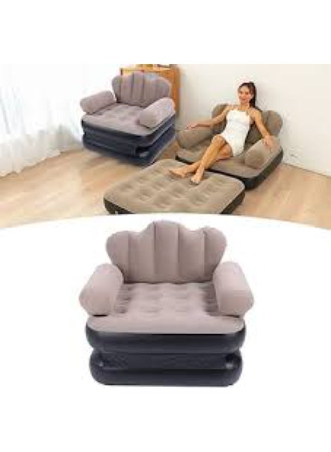 كرسي أريكة قابل للنفخ متعدد الوظائف، سرير أريكة قابل للطي، للاستخدام الداخلي والخارجي - Image 3