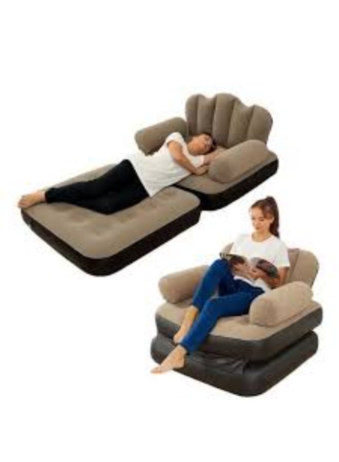 كرسي أريكة قابل للنفخ متعدد الوظائف، سرير أريكة قابل للطي، للاستخدام الداخلي والخارجي - Image 4