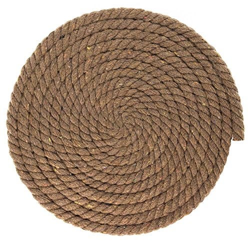 Craft County Super Soft 3 Strand Twisted Cotton Rope Brown 14 Inch x 25 Feet - Image 3