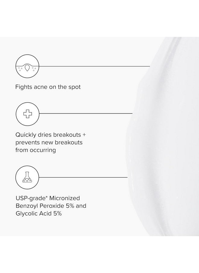 DRMTLGY DRMTLGY Acne Spot Treatment and Cystic Acne Treatment. Acne Serum with Micronized Benzoyl Peroxide 5% and Glycolic Acid. 1.1 oz, 2 pack  - Image 2