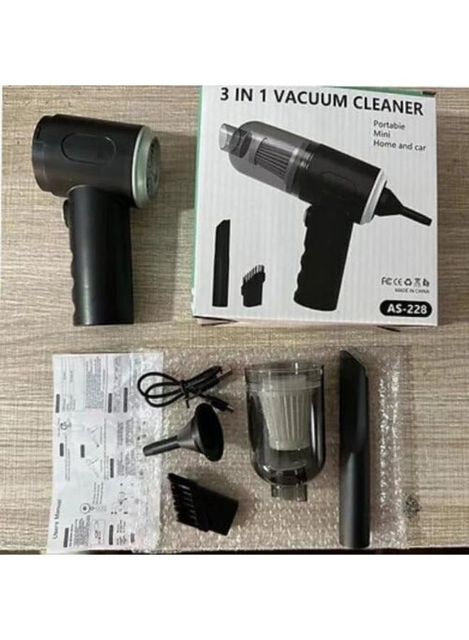 مكنسة صغيرة 3 في 1 - تنظيف الغبار محمولة وقابلة للشحن عبر USB - AS-228 - Image 3