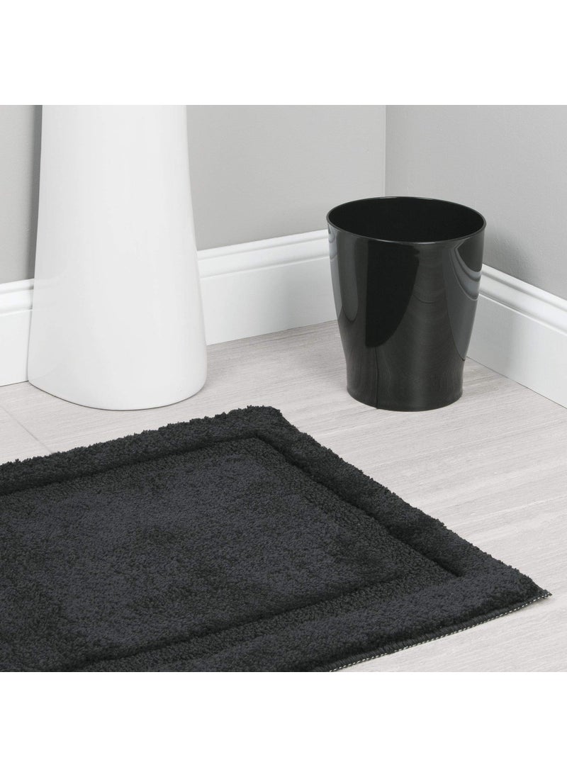 InterDesign iDesign 19942 Franklin Plastic Wastebasket, Trash Can for Bathroom, Bedroom, Kitchen, Home Office, Dorm, College, 8" x 8" x 9.1", Black  - Image 4