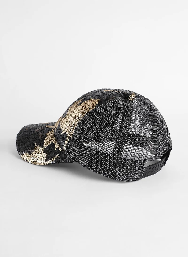 Haute Sauce Abstract Sequin Baseball Cap