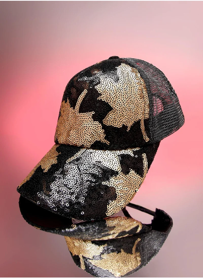 Haute Sauce Abstract Sequin Baseball Cap