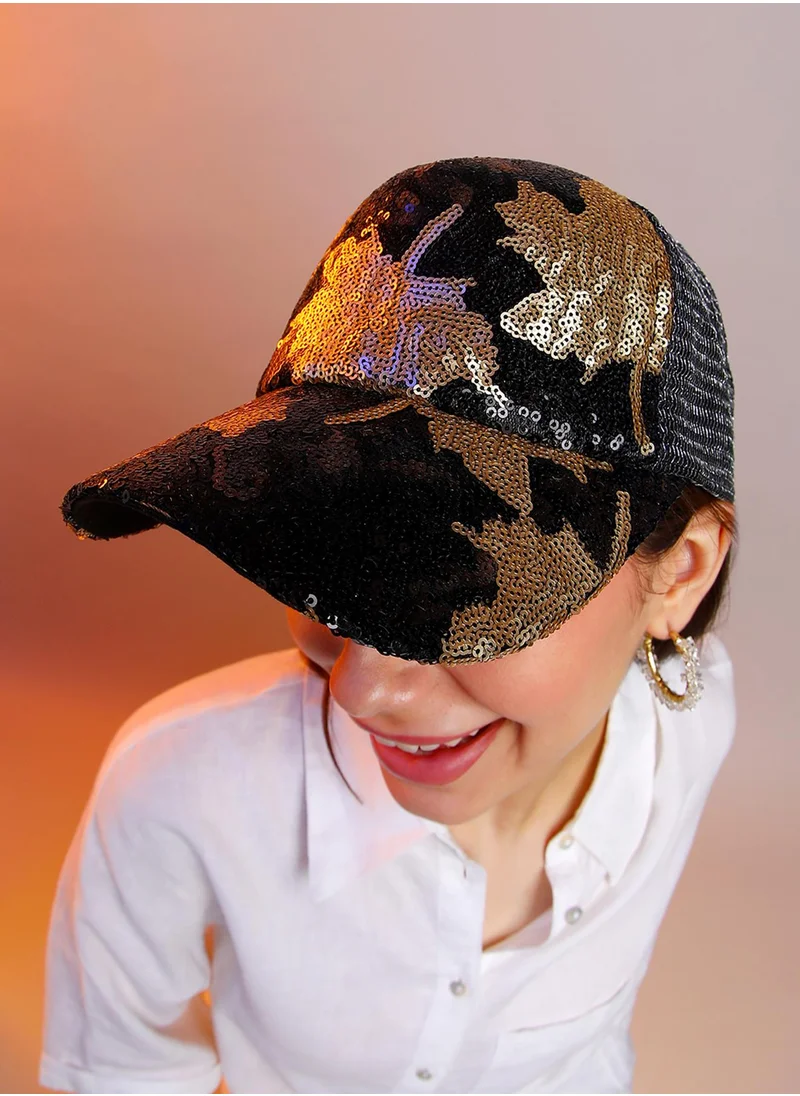 Haute Sauce Abstract Sequin Baseball Cap