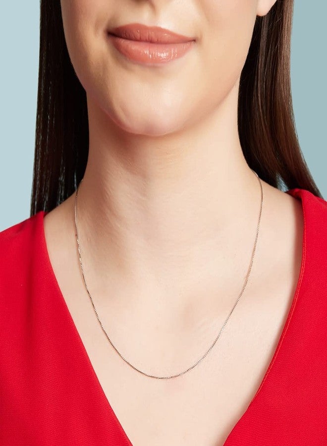 ZAVYA 925 Sterling Silver Classic Rose Gold Plated 20 Inch's Women's Chain | Gift for Women and Girls | With Certificate of Authenticity and 925 Hallmark - Image 2