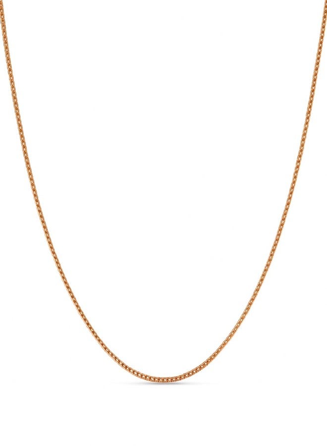 ZAVYA 925 Sterling Silver Classic Rose Gold Plated 20 Inch's Women's Chain | Gift for Women and Girls | With Certificate of Authenticity and 925 Hallmark - Image 1