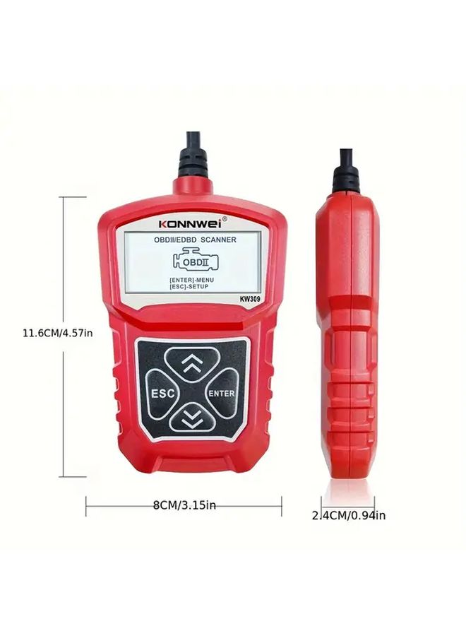 ماسح OBD2 الأحمر أداة تشخيصية مراقب بيانات مباشر إطار تجميد محو رموز إصلاح السيارات - Image 2