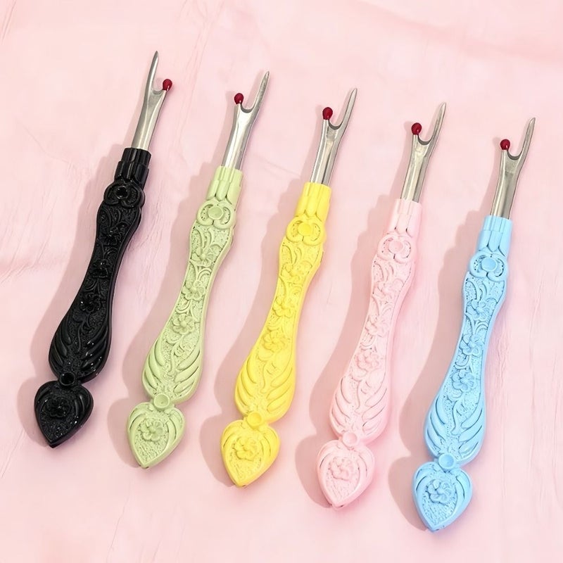 Blue Ergonomic Seam Ripper with Sharp Stainless Steel Blade Comfort Grip for Sewing Quilting - Image 1