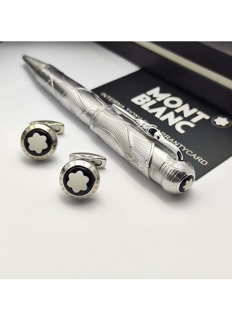 Mont Blanc Mont Blanc pen and cufflink  Estelle Estelle  New latest version  Mont Blanc   💎 ⚡️First class 