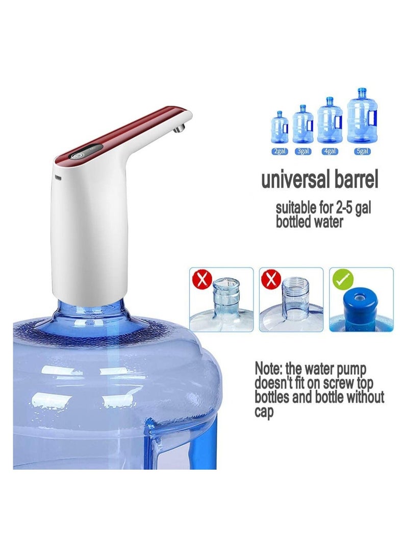 Electric Water Dispenser Pump, 2-5 Gallon Universal Portable Electric Water Pump USB Charging Drinking Water Pump Portable Automatic Water Bottle Pump for Home Kitchen Office Camping Water Dispenser - Image 2