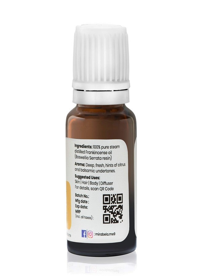 Mirabela زيت اللبان العطري (زيت اللبان) للوجه والبشرة، للعلاج العطري، نقي، طبيعي، غير مخفف، زيت عطري علاجي للتجاعيد والخطوط الدقيقة، يساعد على التأمل، ويعالج الشاكرات، 10 مل - Image 5