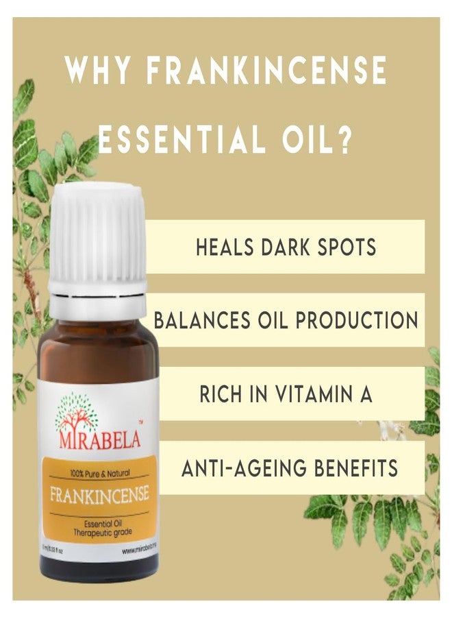 Mirabela زيت اللبان العطري (زيت اللبان) للوجه والبشرة، للعلاج العطري، نقي، طبيعي، غير مخفف، زيت عطري علاجي للتجاعيد والخطوط الدقيقة، يساعد على التأمل، ويعالج الشاكرات، 10 مل - Image 3