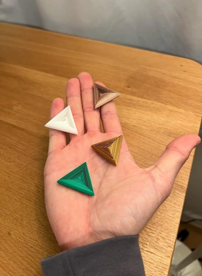 3D Craft TriStack Modular Triangle Puzzle - 3D Printed Fidget Toy for Stacking, Sensory Play & Geometric Learning Pack of 5 - Image 4