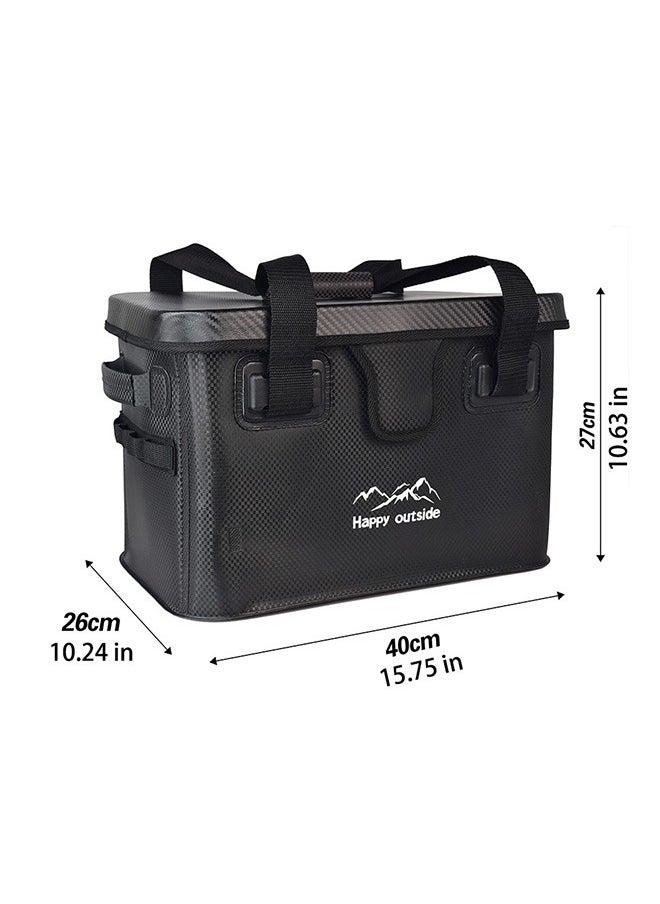 happy outside - 28L Family Picnic Storage Box - Convertible Portable Table & Waterproof Organizer, Hard Top Design with EVA Material, Antibacterial & Scratch Resistant - Foldable for BBQ Utensils, Kids Toys, Camping Chairs, Home Essentials (Army Green) - Image 1