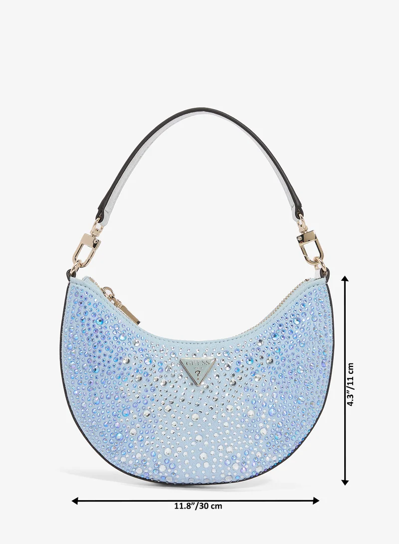 Guess LIGHT BLUE Tasmin Mini Shoulder Bag for Women | Best Price UAE
