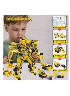 Y&D Robot Building Toys 573 PCS, 25 in 1 Construction Toy Engineering Bricks Vehicles Kit, Transforming Blocks, Best Gift for Kids Age 6 7 8 9 10 11 12 Year Old  - Image 3