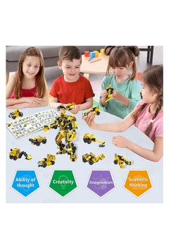 Y&D Robot Building Toys 573 PCS, 25 in 1 Construction Toy Engineering Bricks Vehicles Kit, Transforming Blocks, Best Gift for Kids Age 6 7 8 9 10 11 12 Year Old  - Image 4