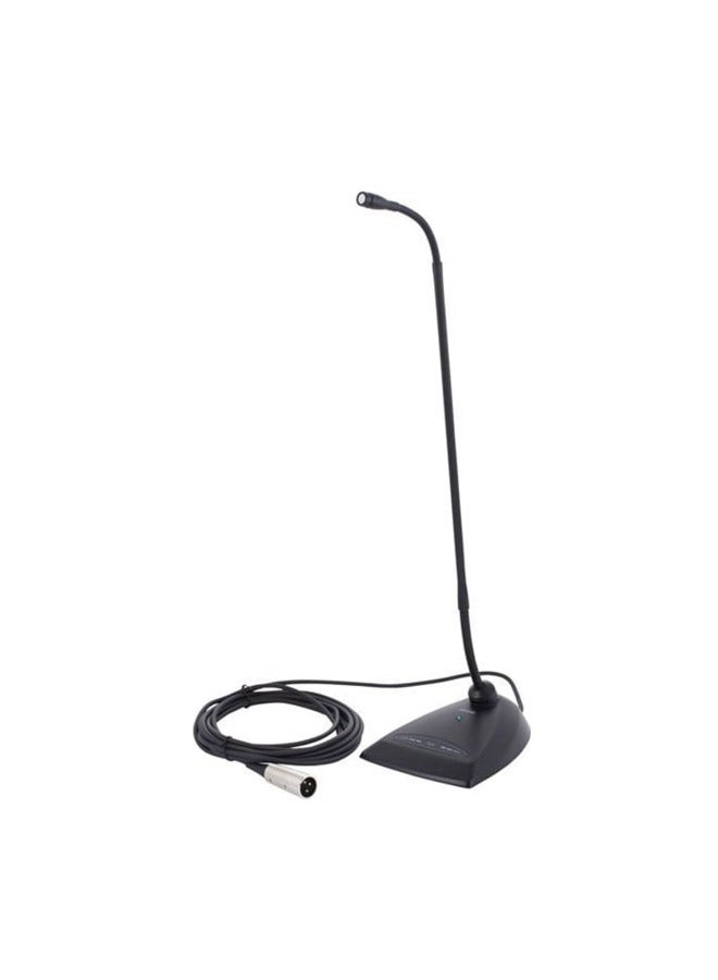 Shure MX418D/C Cardioid Condenser Microphone, 18" Gooseneck, Includes Desktop Base with 10' Cable, Logic Functions, Programmable Switch, LED Indicator, Snap-Fit Foam Windscreen MX418D/C Black - Image 2