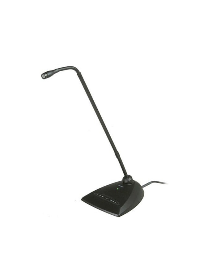 Shure MX418D/C Cardioid Condenser Microphone, 18" Gooseneck, Includes Desktop Base with 10' Cable, Logic Functions, Programmable Switch, LED Indicator, Snap-Fit Foam Windscreen MX418D/C Black - Image 1