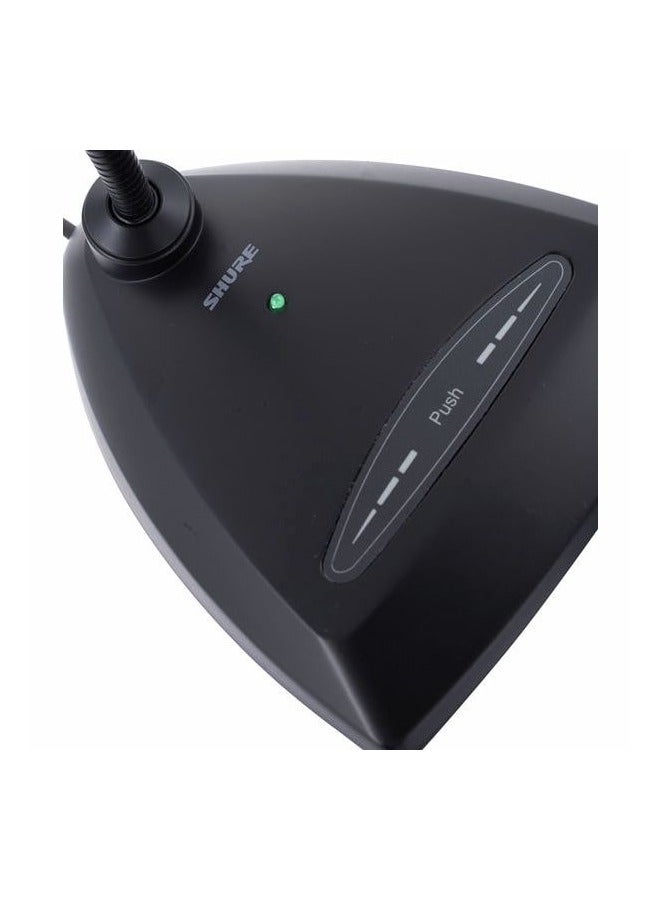 Shure MX418D/C Cardioid Condenser Microphone, 18" Gooseneck, Includes Desktop Base with 10' Cable, Logic Functions, Programmable Switch, LED Indicator, Snap-Fit Foam Windscreen MX418D/C Black - Image 3