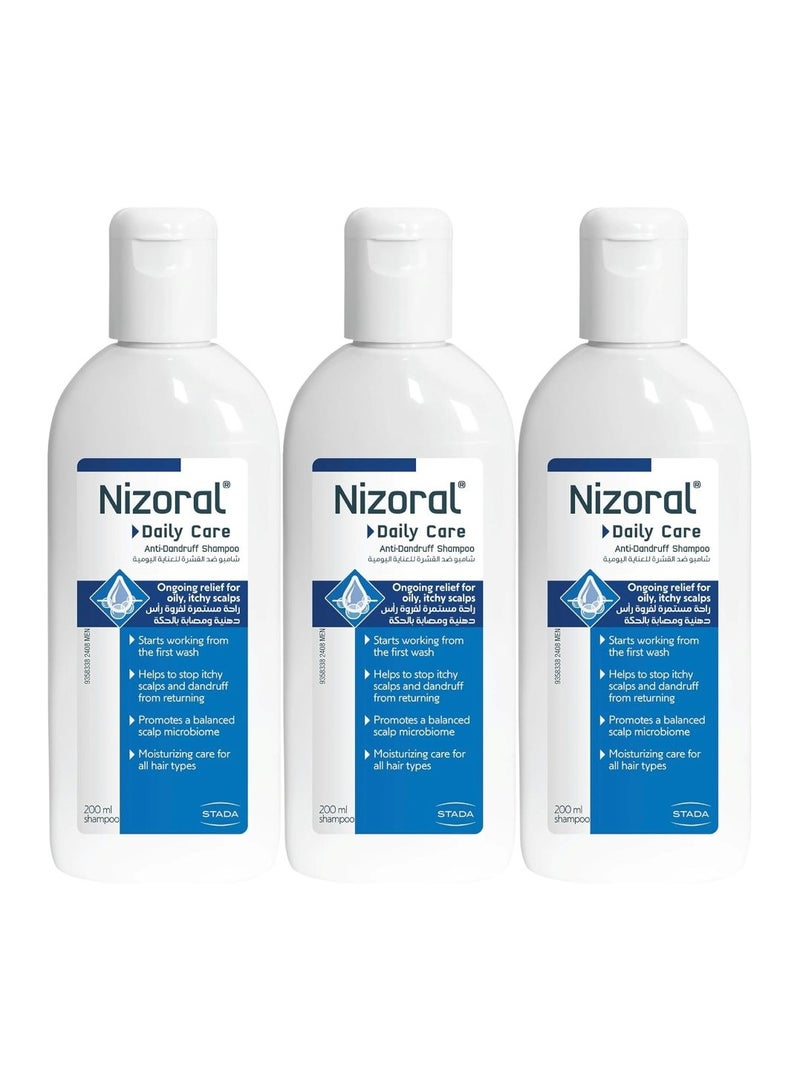 Nizoral Blue Care Anti Dandruff Shampoo 200ml 3PCS - Image 1