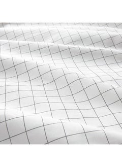 Zaboon Duvet cover and pillowcase, check pattern white/yellow, 150x200/50x80 cm  - Image 4