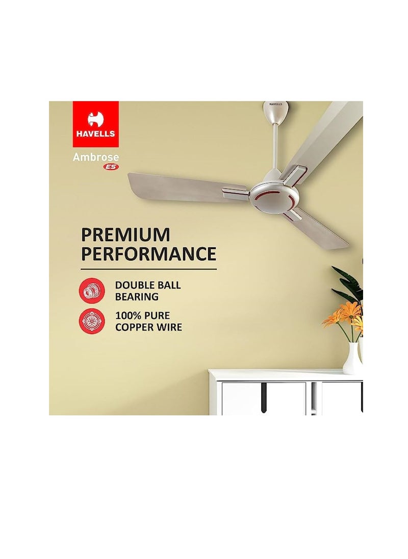 Havells - Havells 1200mm Ambrose Energy Saving Ceiling Fan (Gold Mist Wood, Pack of 1) - Image 1